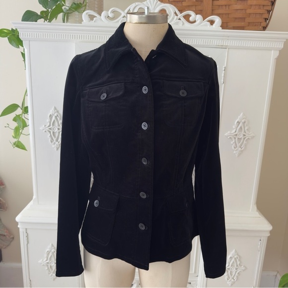 Jones New York Jackets & Blazers - NWT Jones New York Signature 
Black Velvet Stretch Jacket